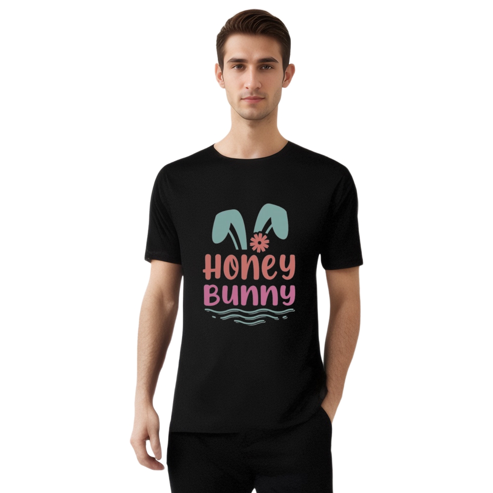 Easter Happy Bunny Festival Printed T-shirt